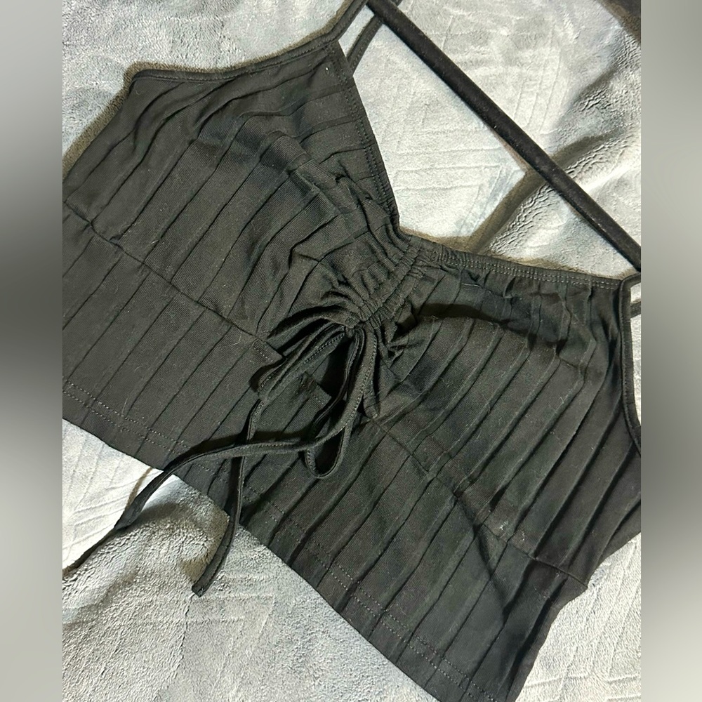 Large SHEIN black crop top